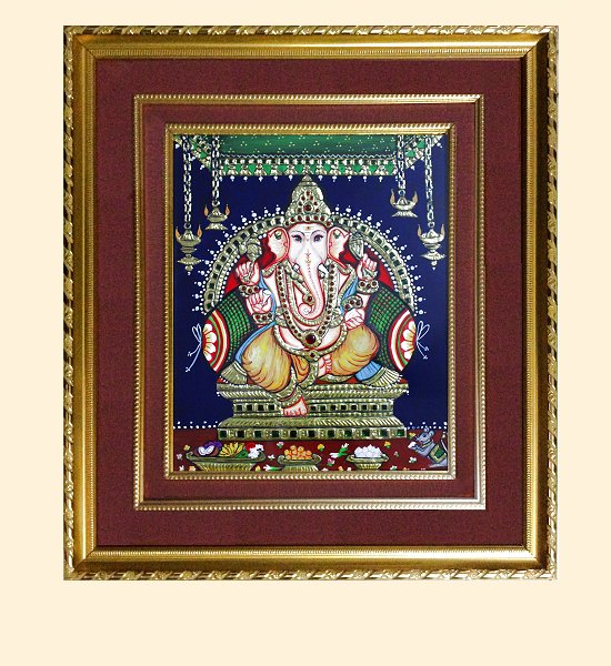 Ganesha 10a - 12x10in (19x17in with frame)