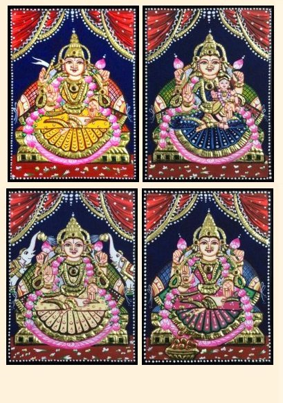 Ashta Lakshmi 33 - 8x6in each (without frame)
