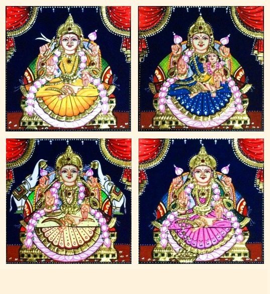 Ashta Lakshmi 38 - 7x7in each (without frame)