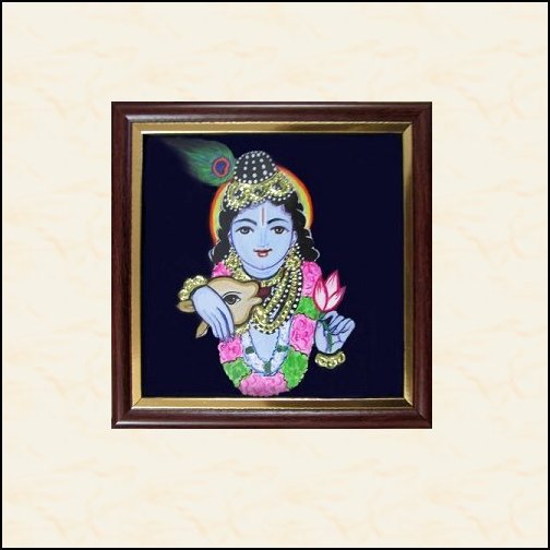 Krishna-MRK1 (size-4x4in - 5x5in framed)