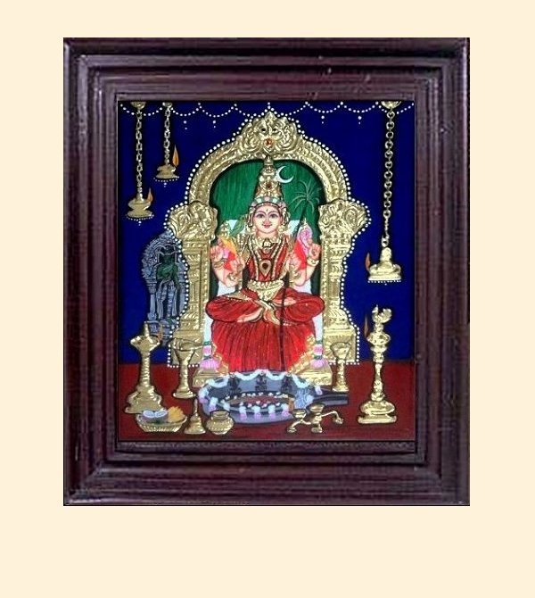 Kamakshi Amman 1 - 16x14in with frame